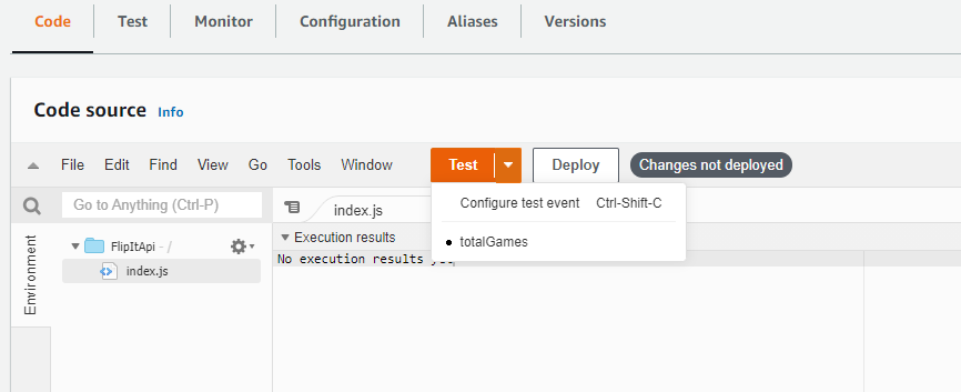 Screenshot 2 from "Moving FlipIt Api function to AWS Lambda"