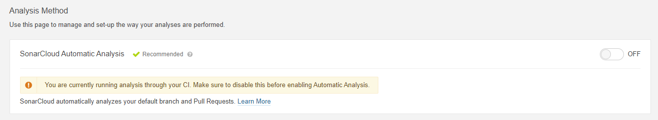 Screenshot 4 from "Setup Sonar for Code Analysis"